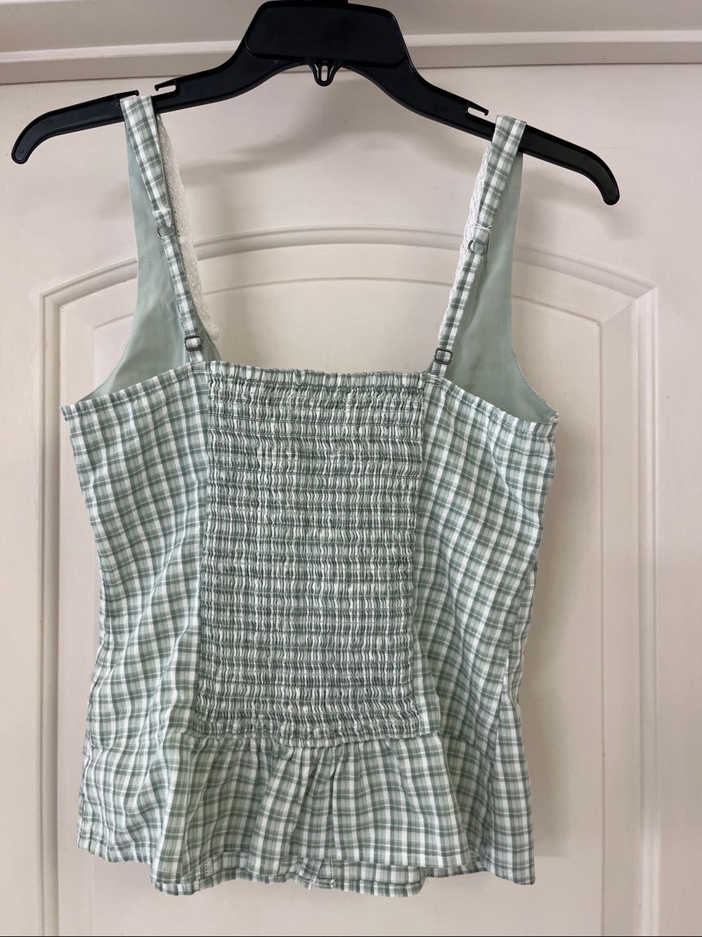 Hollister Smocked Tank Top in Sage Green - Picture 2 of 3